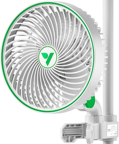 Kweektentventilator met WiFi Bediening - 6 Inch Automatische Oscillerende Clipventilator voor Sterke en Stille Luchtstroom