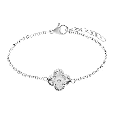 Lucardi Dames Stalen ketting met hart - Ketting - Staal - Zilverkleurig - 45 cm