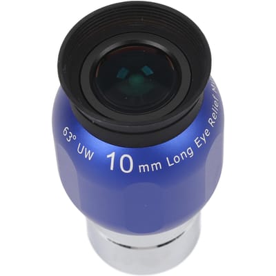 Oculaire de télescope 10 mm 1,25 pouces Grand angle 63 degrés Alliage d'aluminium Haute définition Entièrement multicouche black