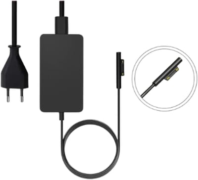 DrPhone Surface Oplader 102W – 15V - Compatibel met Surface Pro 3 t/m 9, Laptop 1-5 & Book 1-3 – Surface Connect – Zwart