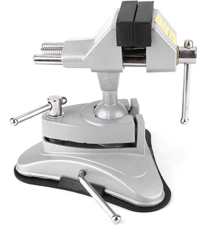 Dailygoods- Zuignap Klem - Aluminium Legering - 360° Rotatie - 70mm Bekbreedte - Schokbestendig - Voor Houtbewerking - Duurzaam Materiaal - Tafelklem