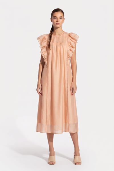 & Other Stories Jane Dress Beige Size: XS | Midi Dresses Outlet | Dames | Beige