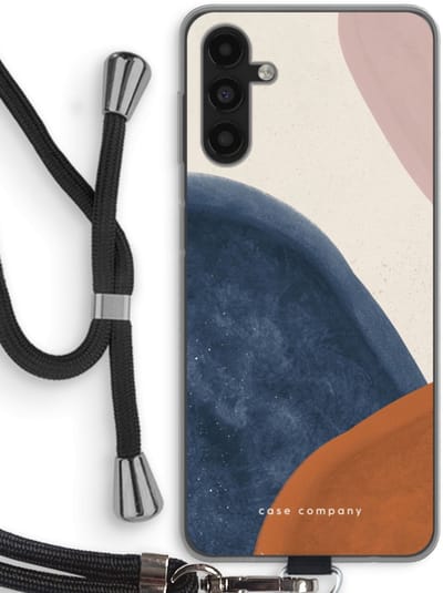 Case Company® - Hoesje met koord geschikt voor Samsung Galaxy A13 5G hoesje met Koord - Geo #1 - Telefoonhoesje met Zwart Koord - Bescherming aan alle Kanten en Over de Schermrand