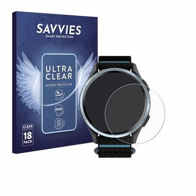 Savvies - Screenprotector voor Garmin Approach J1 - Folie Beschermfolie transparant 18 Stuks