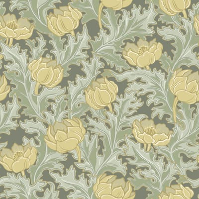 Duro Vliesbehang 519-03 - Gammalsvenska klassiker - Bloemen Groen - 53cm x 10.05m
