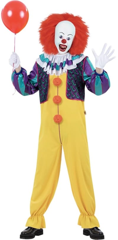 Smiffys - IT The Movie Pennywise Costume Kostuum - L - Geel
