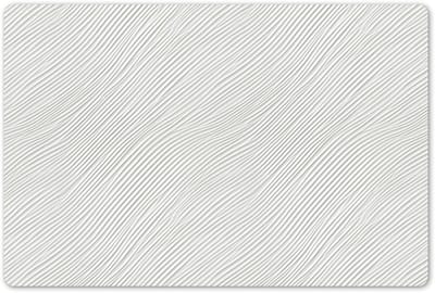 Placemats 45x30 cm - Placemat kunststof - 1 stuk - Golven - Ribbels - Wit - Borden onderleggers - Decoratie voor op tafel - Keuken tafeldecoratie accessoires - Vinyl onderlegger - Tafelversiering