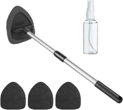 Ruiten Reiniger - Auto Glas Tool - Autoruiten Poetsen - Verstelbare Handgreep - 32 x 13 x 6.3 cm - Grijs
