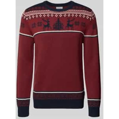 Gebreide pullover met ribboorden