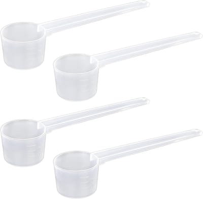 Thijox - 4 Stuks Transparante Maatlepels 10 ml 5 g met Schaalverdeling voor Eiwitpoeder, Koffie, Melkpoeder, Bakken en Koken - Ideaal voor Maten, Dose