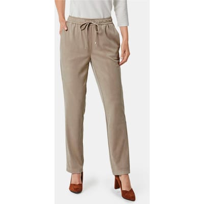Broek SARA in suèdelook - beige - Gr. 19 van Goldner Fashion