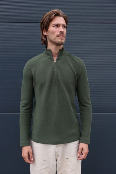 Kultivate Half Zip Trui KN Oblique Riffle Green (2401020802 - 762)