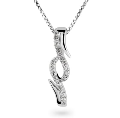 Orphelia HD-4207 - Hanger - 18 Karaat Witgoud / Diamant 0.10 ct