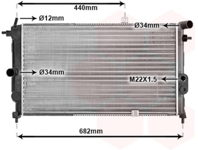Van Wezel - RADIATOR VOOR OPEL CALIBRA 1989-1997 03096385