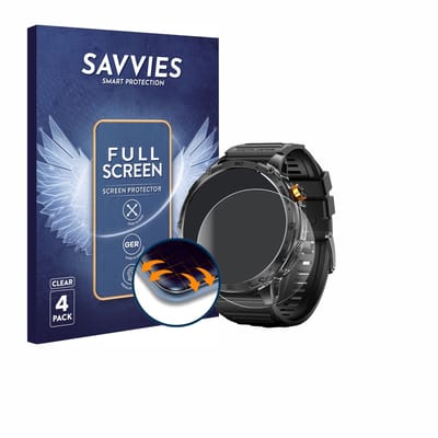 Savvies - Screenprotector voor Stahlgear Zeus 2.0 1.75" - Folie Beschermfolie transparant volledig dekking 4 Stuks