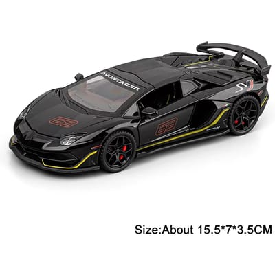 1:32 Schaal Svj63 Revuelto Sportwagen Model Speelgoed Legering Carrosserie Rubberen Banden Geluid Licht Superauto Modellen Kinderen Collectie Cadeaus