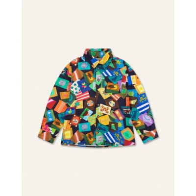 Oilily Bertus Blouse - Blouses - Katoen - Jongens - Kinderen - Loose Fit - Blauw - 116/6yr