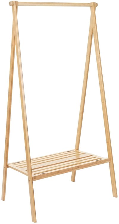 Staande kapstok MCW-B82, kapstok, bamboe opvouwbaar 150x84x57cm