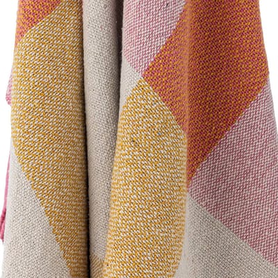 Bloomingville Plaid gerecycled katoen roze Hadley 130x160cm