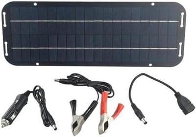 Zonnepaneel - Druppellader Accu - Accu Onderhoud - Monokristallijn Paneel - 60 Watt - Zwart