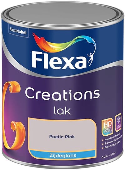 Flexa - Creations Lak Zijdeglans - Poetic Pink - Mengverf - 750 Ml