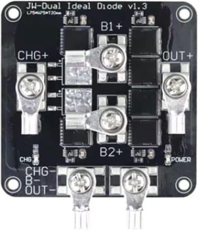 Ideale Diode Module - Batterij Isolatie - Stroomregeling Batterij - Hoog Rendement Mechanisme - 75V 100A - Zwart