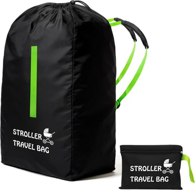 Kinderwagen Transporttas - Reiscover - Veilig Vervoer - Verstelbare Draagband - 120x63x43cm - Zwart