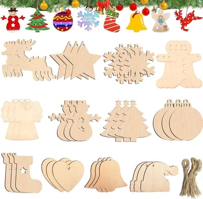 86-delig knutselset Kerstmis, houten hangers Kerstmis, kerstdecoratie, knutselen kinderen kerstambachten, hanger kerstboom hout voor Kerstmis schilderen DIY decoratie