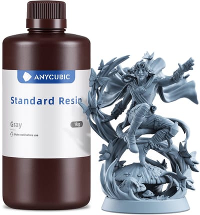 Anycubic Standard Resin Grijs 1KG – UV Resin met Hoge Precisie voor LCD/DLP/SLA 3D Printers