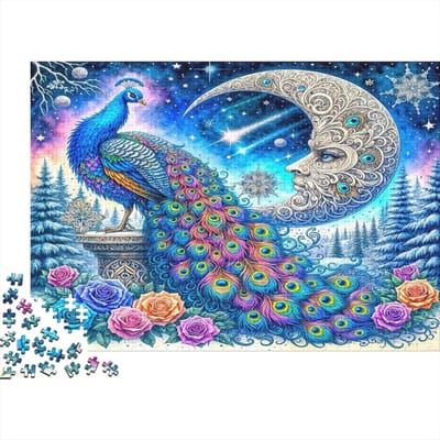 Puzzel Pauwenmotief - Legpuzzel Volwassenen - Ontspannende Hobby - 1000 Stukjes Unieke Vormen - 70x50cm - Multicolor
