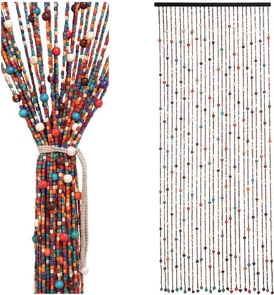 Thuys - Deurgordijn Kralen – Macrame – 90 x 200cm – Veelkleurig