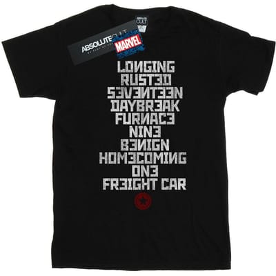 Marvel Dames/Dames Winter Soldaat Trigger Words Katoenen Vriendje T-shirt (Zwart)