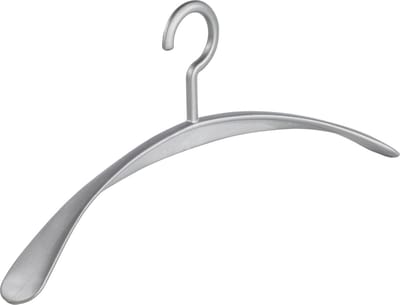 De Kledinghanger Gigant - Garderobehanger - Jassenhanger - Volwassenen - 6340 - 24 Stuks - Wing - Kunststof - Zilver - Schouderverbreding 4,2 cm - 45 cm - Kledinghanger - Kleerhanger (6340_20/24)