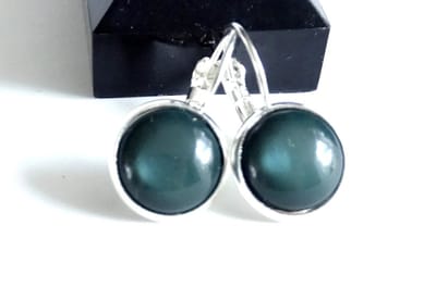 2 Love it Deep Teal Blue - Oorhangers - 2.5 cm lengte - 12 mm doorsnee