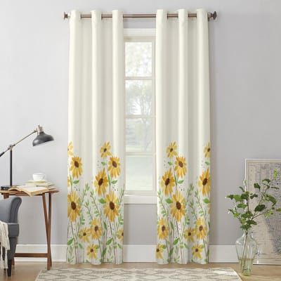 Gele Madeliefjes Moderne Raamgordijnen voor Woonkamer Slaapkamer Gordijn Keukenbehandeling Jaloezieën Draperieën 135W x 60H(cm) x1