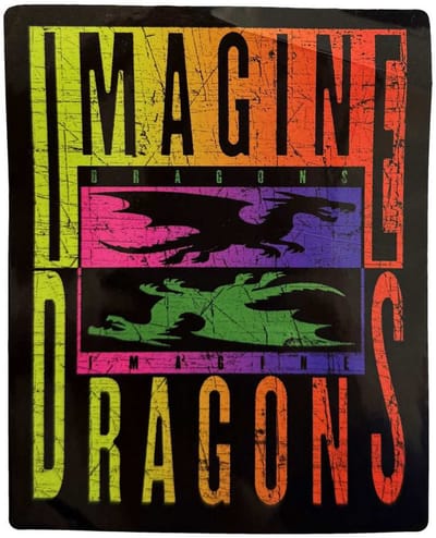 Imagine Dragons - Double Dragons Sticker - Zwart/Multicolours