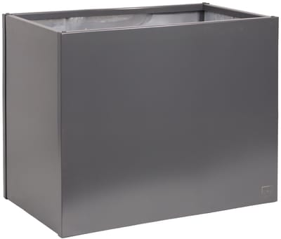 UNUS® Plantenbak Bloembak Bloempot rechthoekig 80x40x80 cm antraciet inclusief vijverfolie