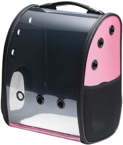 Huisdier Rugzak - Draagtas Kat - Outdoor Reizen - Transparant Ademend - 42x35x24CM - Roze