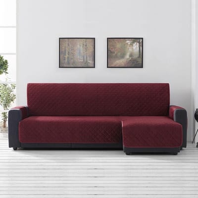 Belmarti Velvet chaise-longue bankbeschermer rechts - 240 cm - Rood