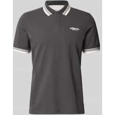 s.Oliver  Poloshirts Grey/black Maat: M | Poloshirts Outlet | Heren | Grijs
