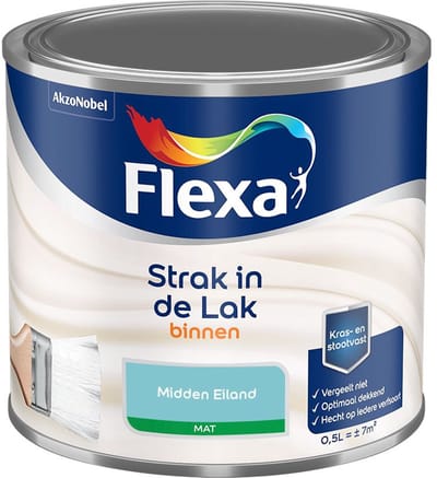 Flexa - Strak In De Lak Binnenlak Mat - Midden Eiland - Mengverf - 500 Ml