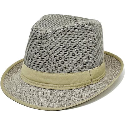 Chapeau d'été pour personnes d'âge moyen et âgées Chapeau de soleil pour hommes Chapeau haut de forme de papa Maille Respirant Chapeau frais pour personnes âgées Chapeau de soleil (56-58cm) gray