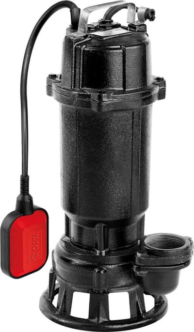 YATO Professionele Vuilwaterpomp – Gietijzeren Behuizing – 750W – 16.000 l/u – 2 Inch Uitgang – Voor Septische Tanks, Kelders en Bouwplaatsen