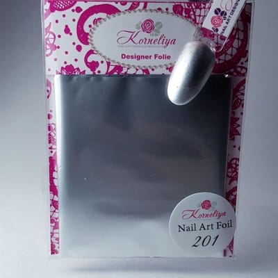 Korneliya Nailart folie - Transfer folie - Nagel Folie Mat CraquelÃ© Zilver 201