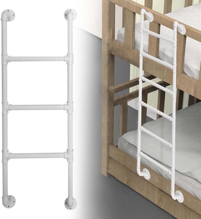 Stapelbed Ladder - Loft Trap - Veilige Toegang - Ruimtebesparend Ontwerp - 3-5 Treden - Zwart