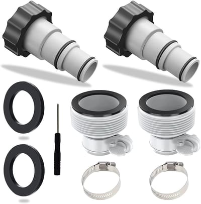 4-delige zwembadadapter set voor Intex zwembaden, perfect voor aansluiting en gebruiksgemak