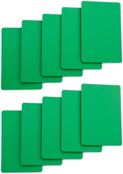 Gesneden Kaarten - Casino Kaarten - Kaartspellen Spelen - Duurzaam Plastic Materiaal - Brugformaat 10 Stuks - Groen