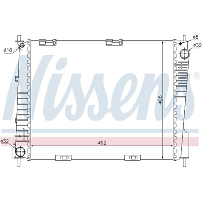 Radiator, motorkoeling NISSENS 67283