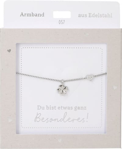 Depesche armband zilver klavertje vier vriendschap cadeau.