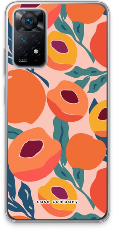 Case Company® - Hoesje geschikt voor Xiaomi Redmi Note 11 Pro hoesje - Perzik - Soft Cover Telefoonhoesje - Bescherming aan alle Kanten en Schermrand